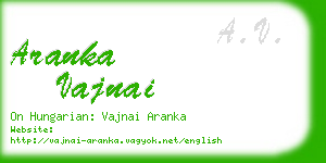 aranka vajnai business card